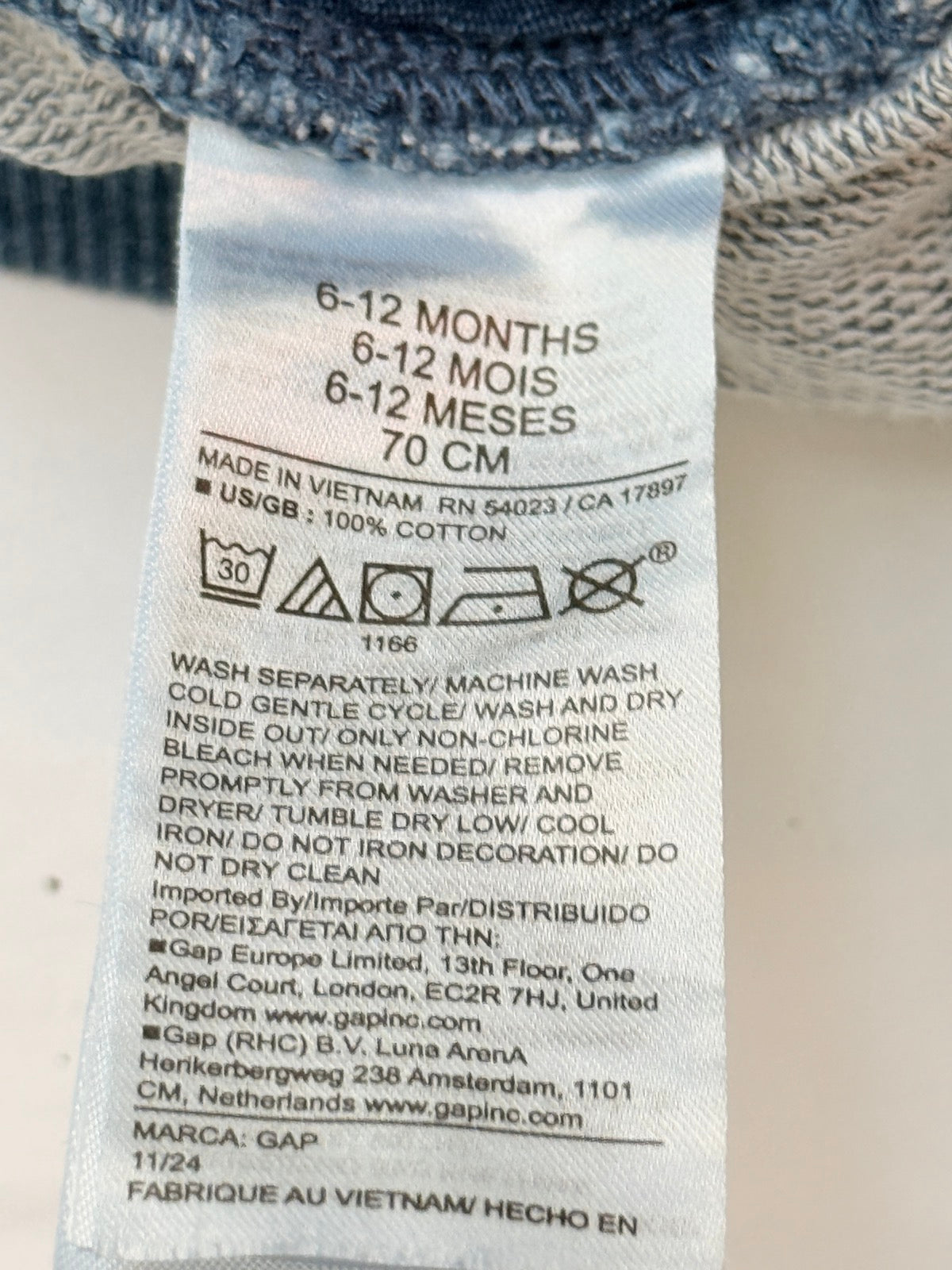 Baby Gap Knit Denim Jogger Pants 6-12M