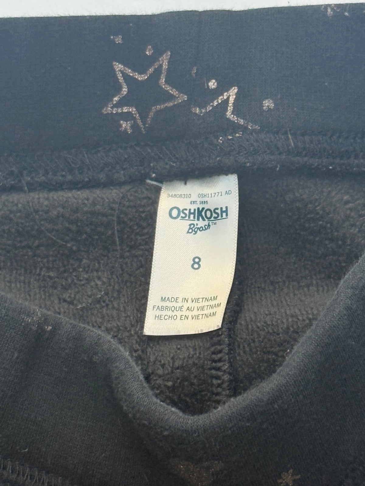 OshKosh B'gosh Star Print Fleece Leggings Size 8