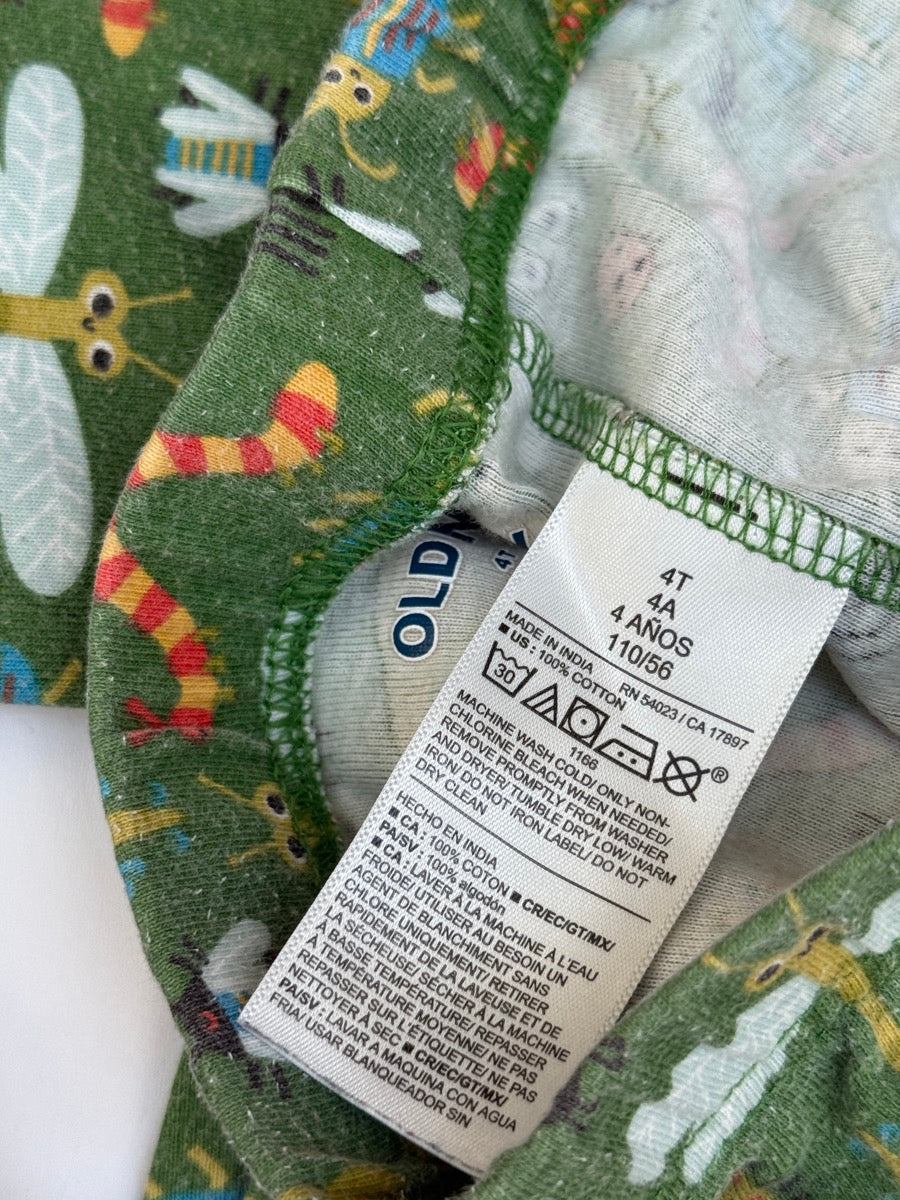 Old Navy Bug Print Pajama Set 4T