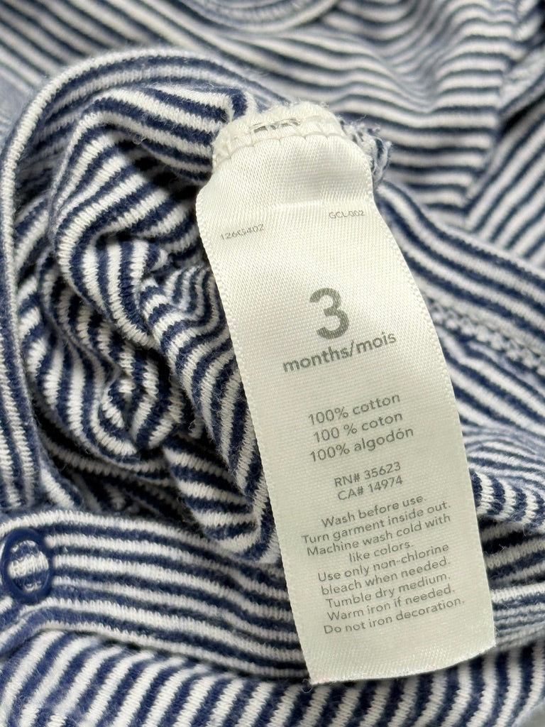 Carter's Dark Striped Onesie 3m