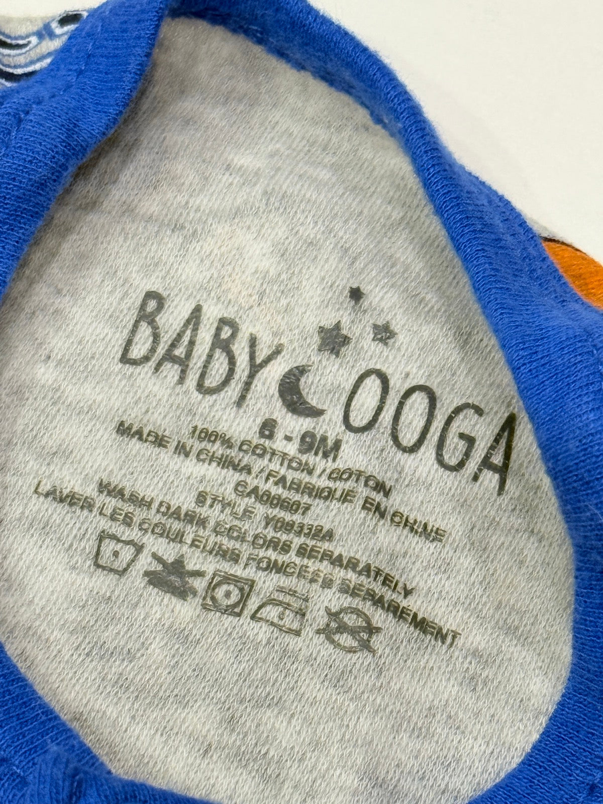 Baby Ooga Sports Print Footed Sleeper 6-9M