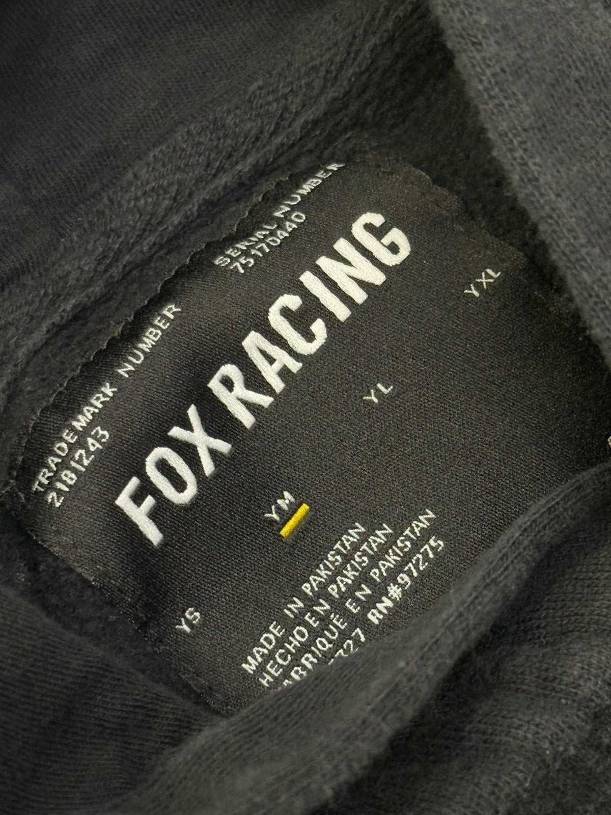 Fox Racing Black Graphic Hoodie 8-10Y
