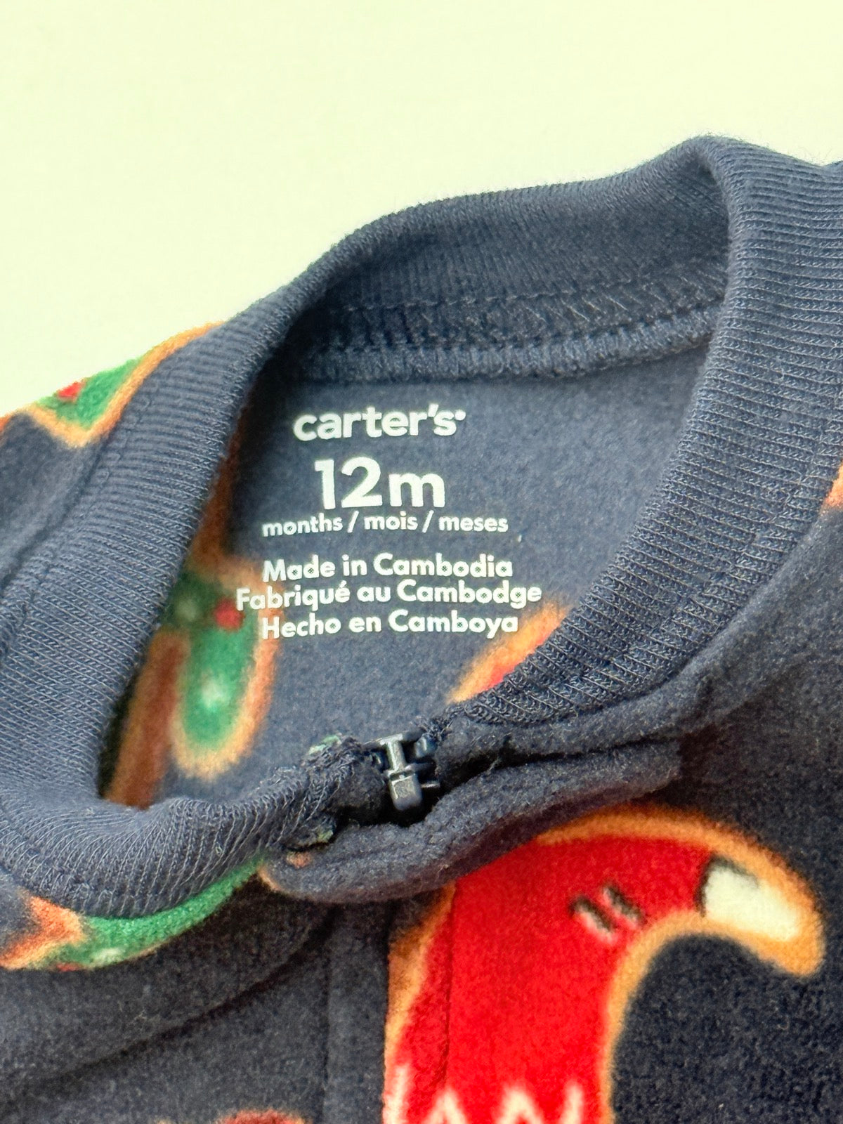 Carter's Gingerbread Fleece Footed Sleeper 12M