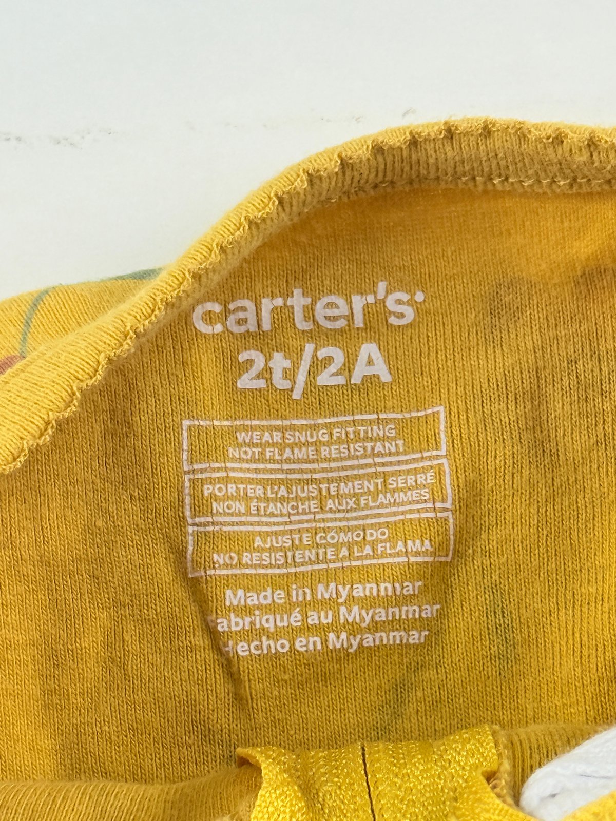 Carter's Yellow Floral Sleeper 2T