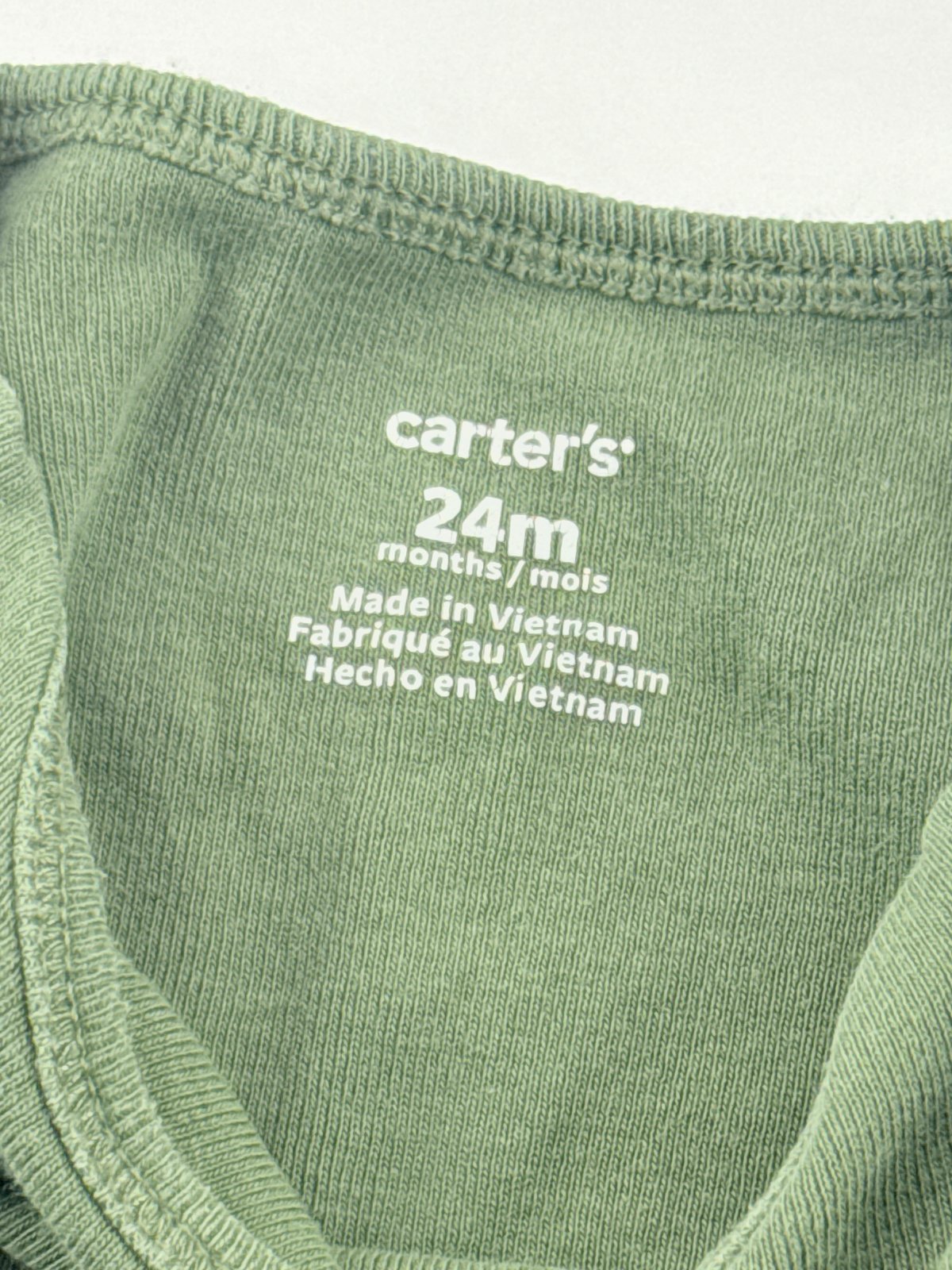 Carter's Olive Green Long Sleeve Bodysuit 24M