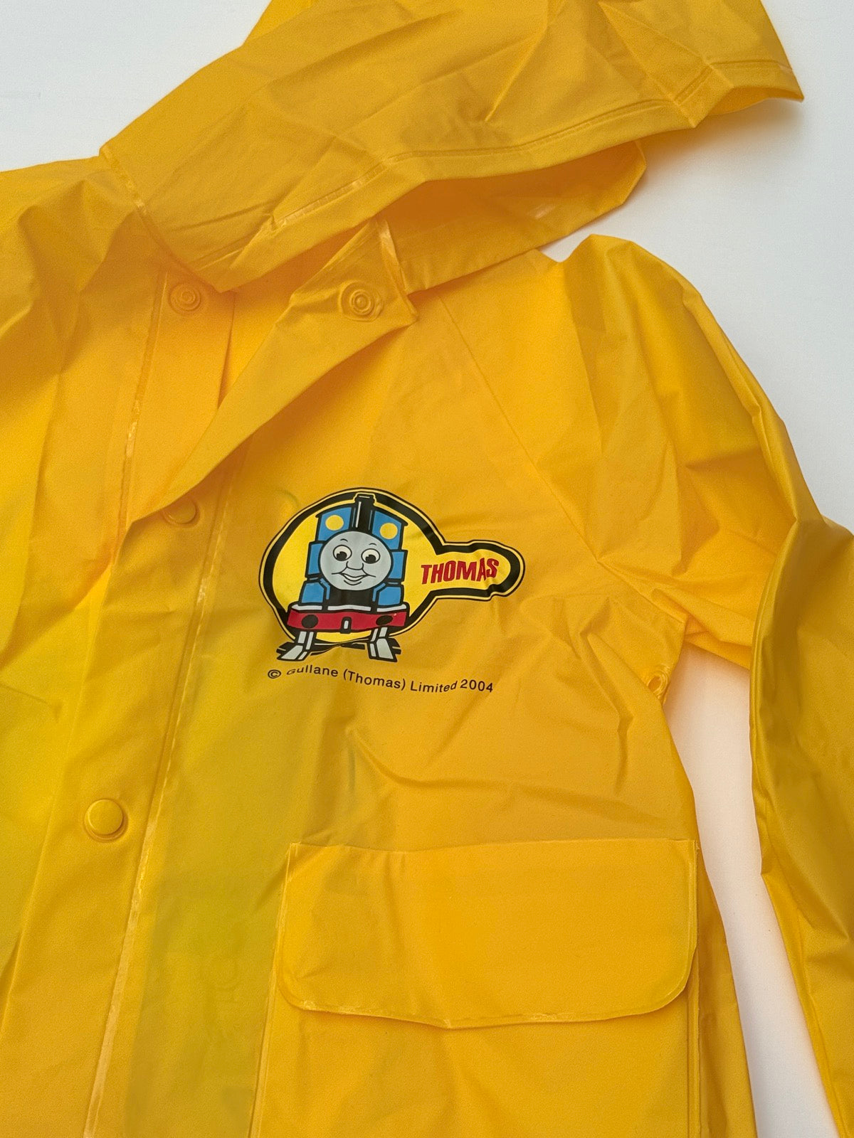 Rain Coat in a Bag- Thomas & Friends Yellow Hooded Raincoat 7Y