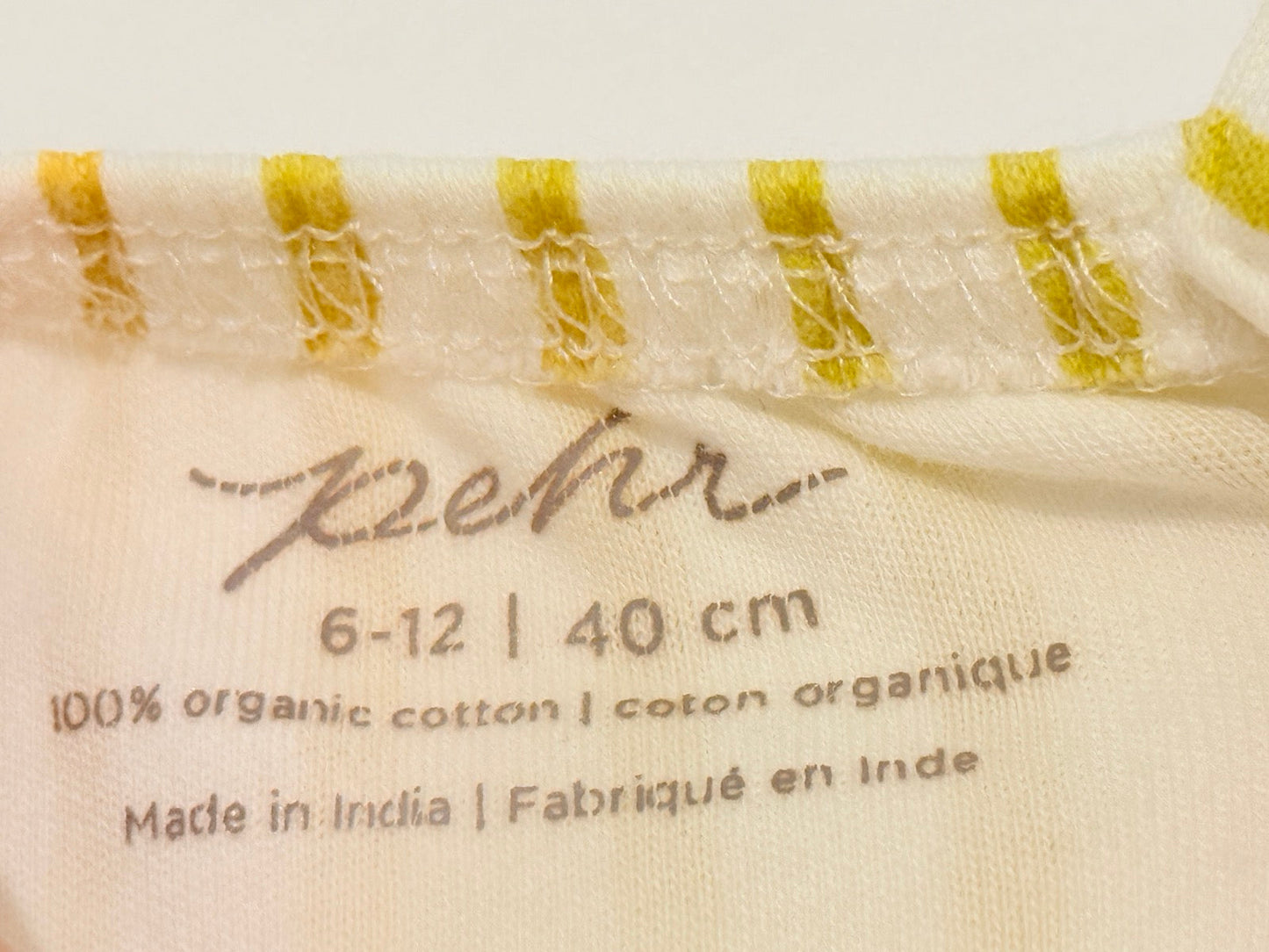 Pehr Yellow Stripe Romper 6-12M