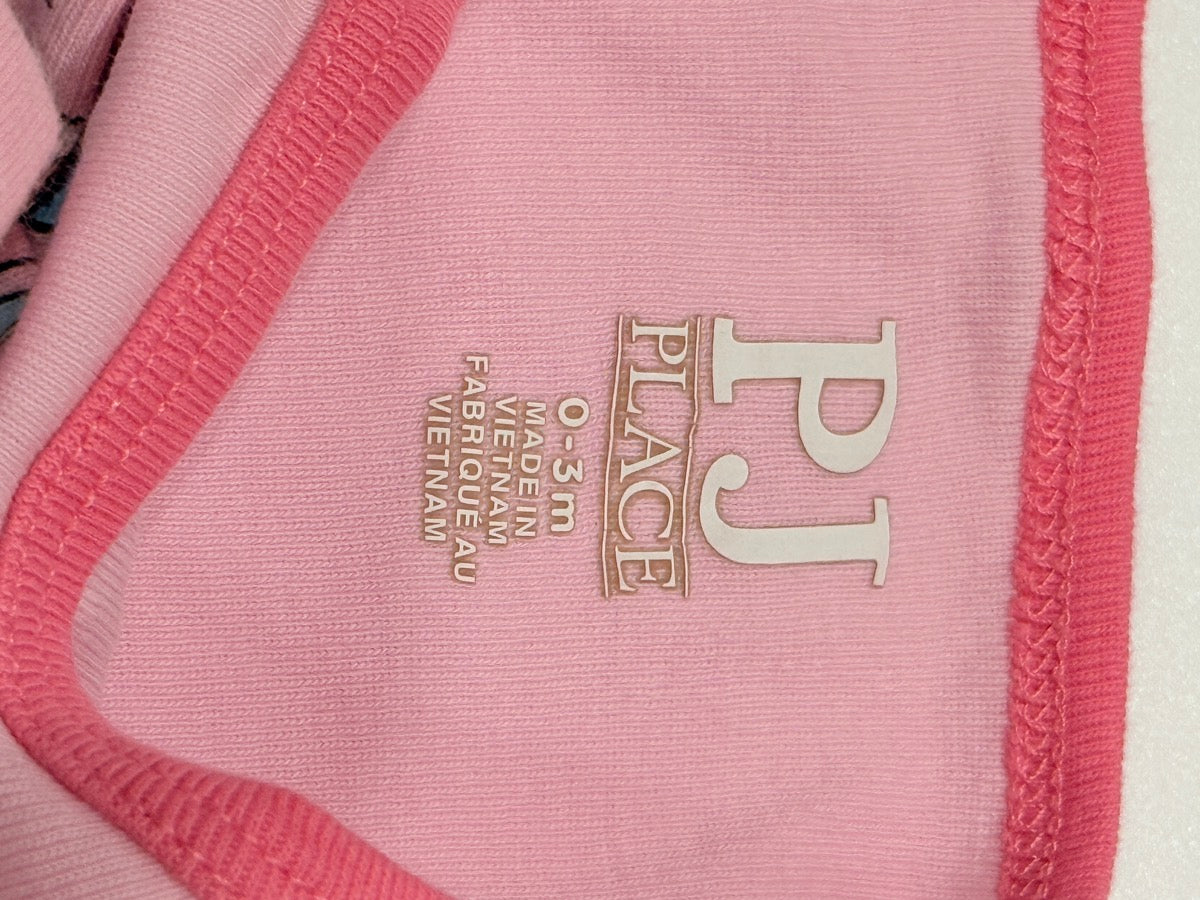 PJ Place Dream Big Unicorn Pajama Set 0-3M