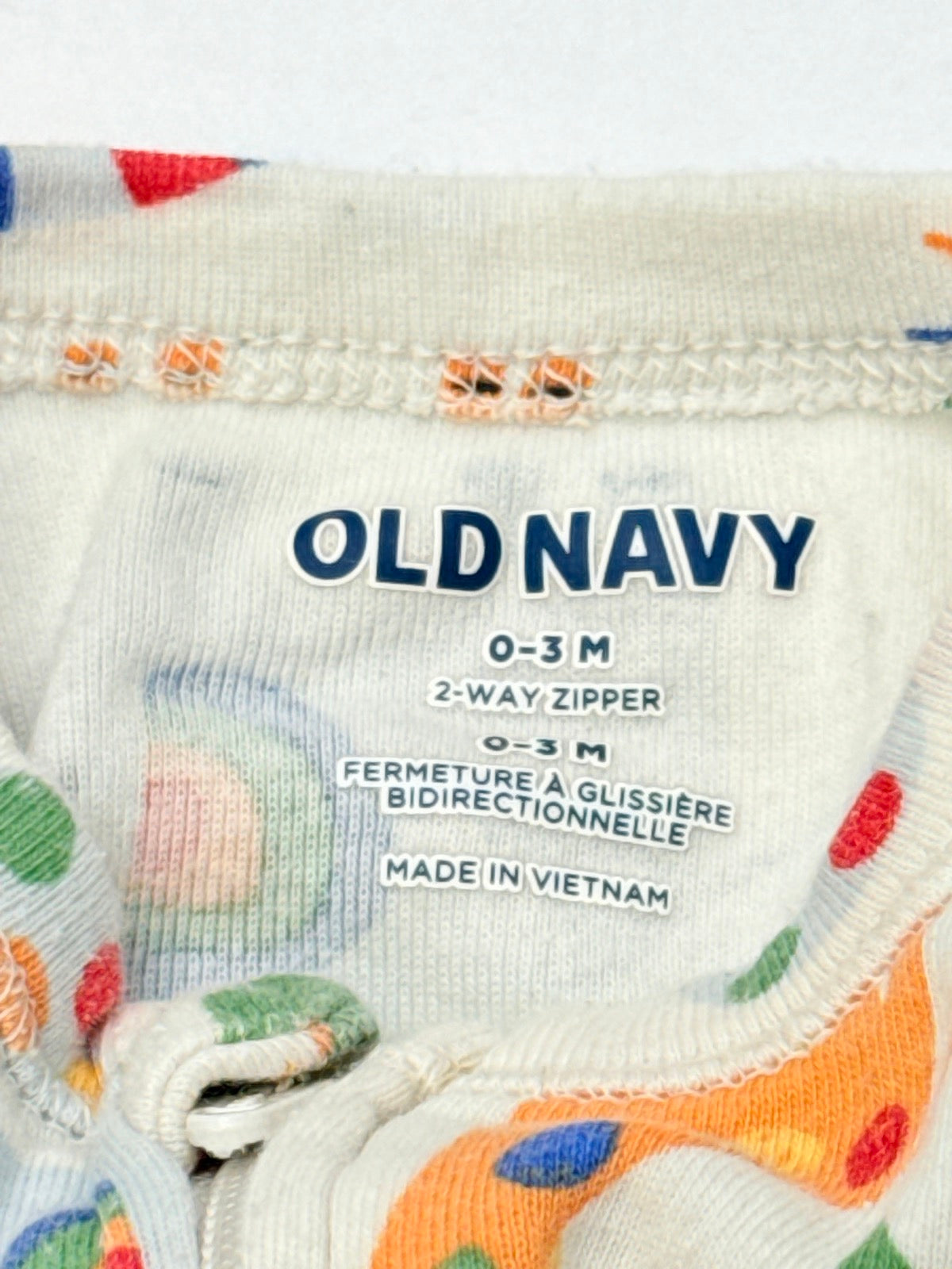 Old Navy Safari Animal Print Footed Sleeper 0-3M