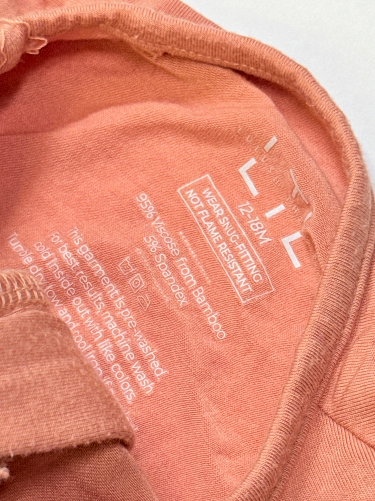 Lulu's Salmon Bamboo Sleeper 12-18M