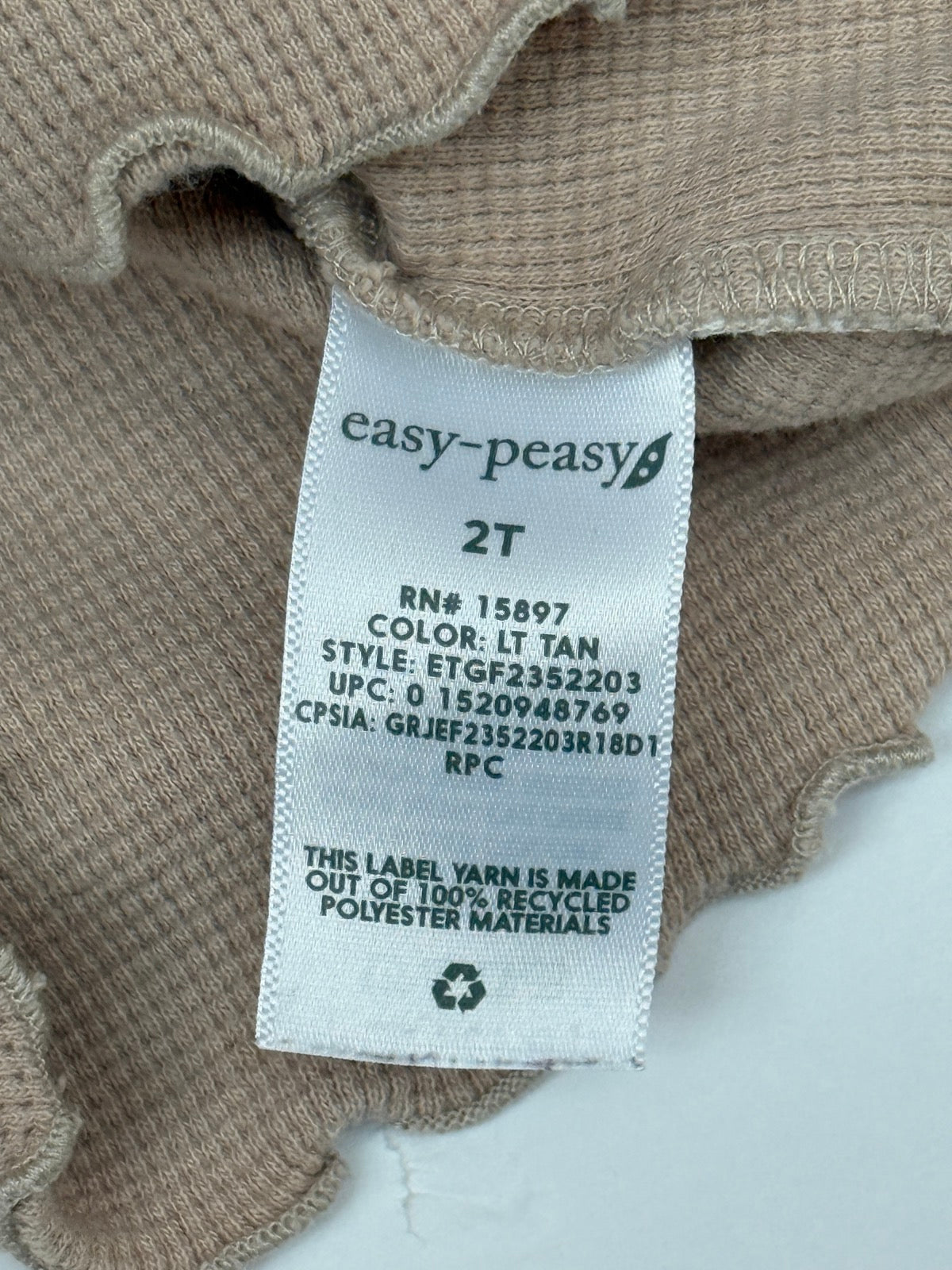 Easy-Peasy Waffle Knit Top 2T
