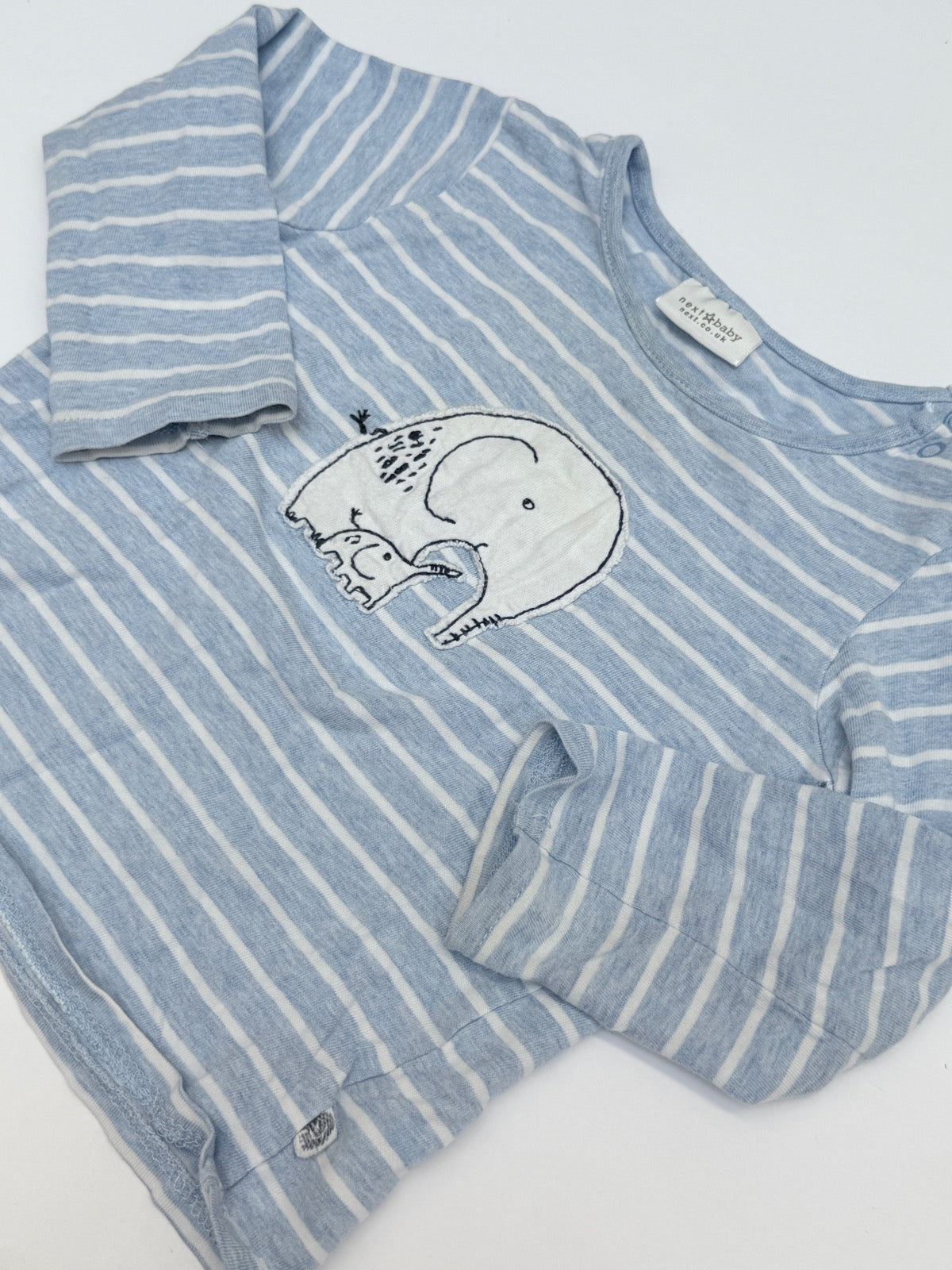 Next Baby Blue Stripe Elephant Top Newborn