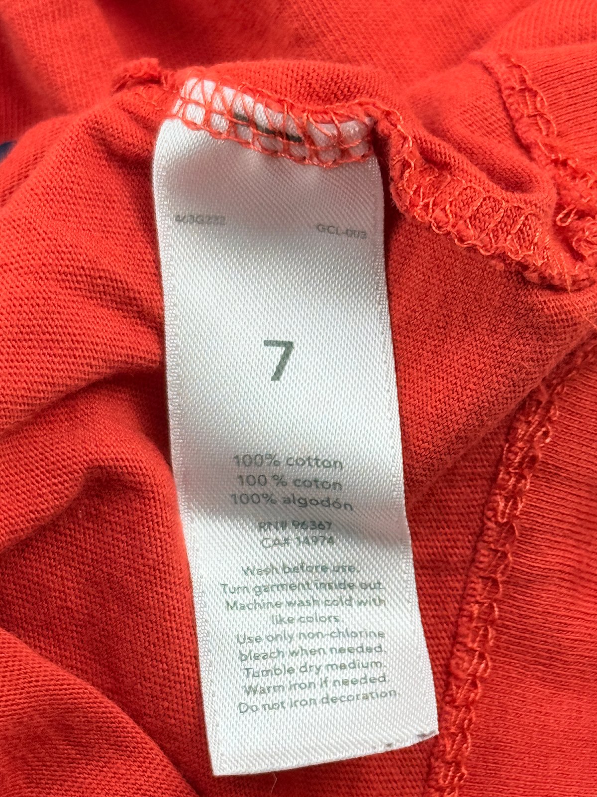 OshKosh Originals Red Graphic Long Sleeve T-Shirt Size 7