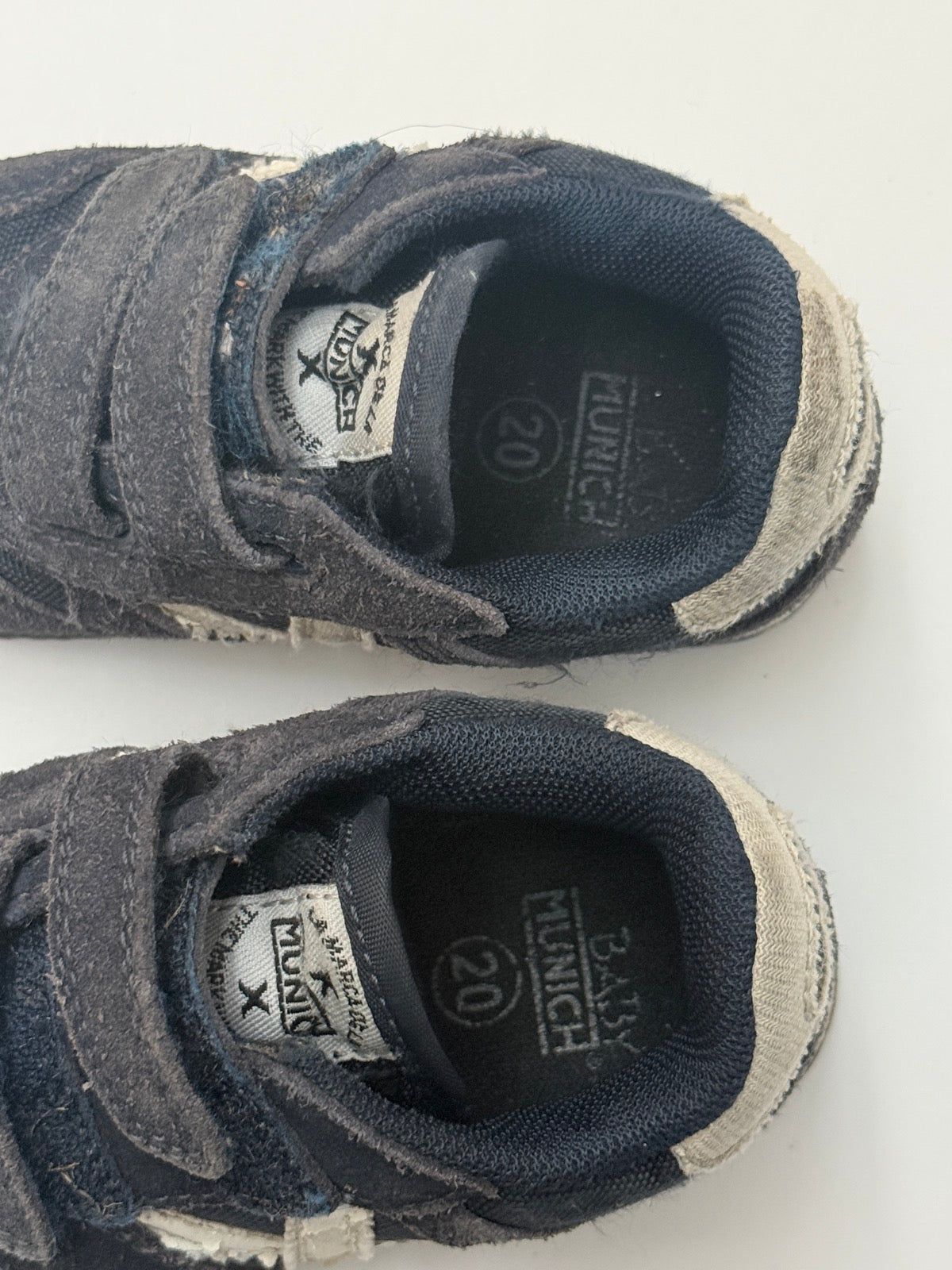 Munich Baby Sneakers Navy Suede Size 20