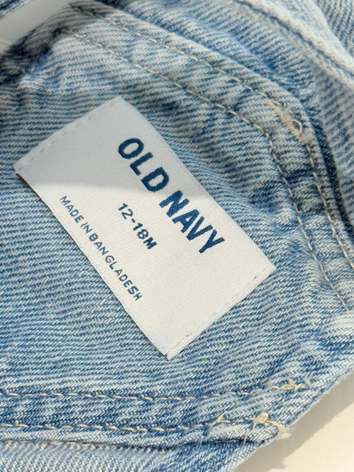 Old Navy Denim Overall Romper 12-18M