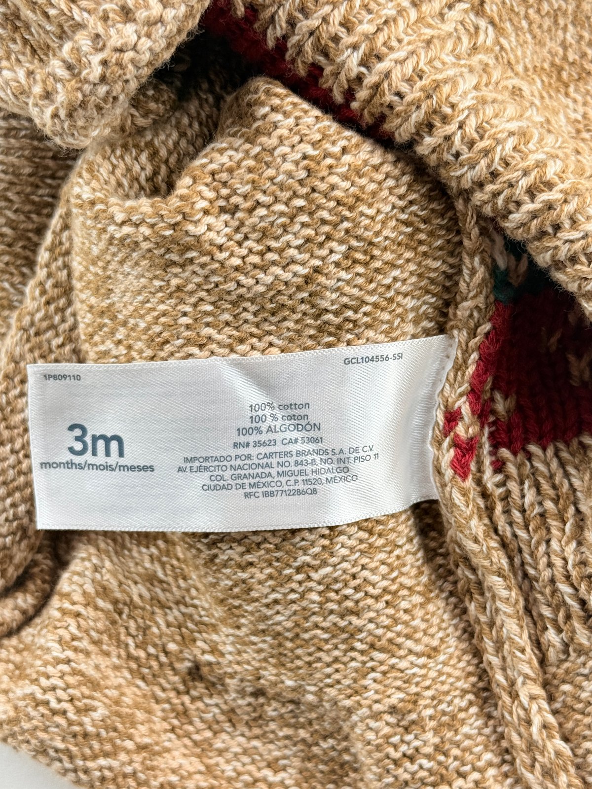 carter's Fair Isle Christmas Tree Sweater 3M
