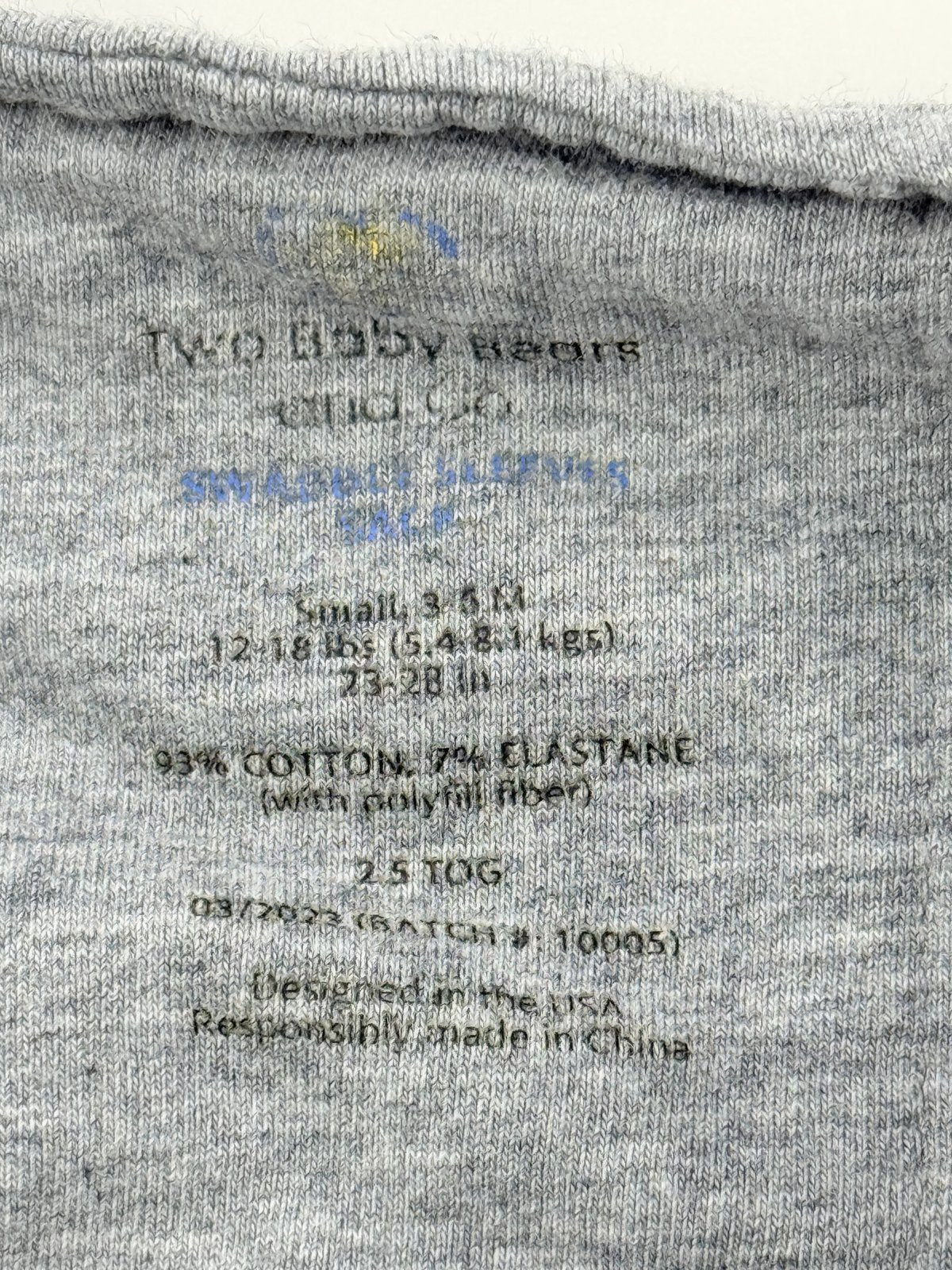 Two Baby Bears and Co. Swaddle Sleeves Sleep Sack 3-6M