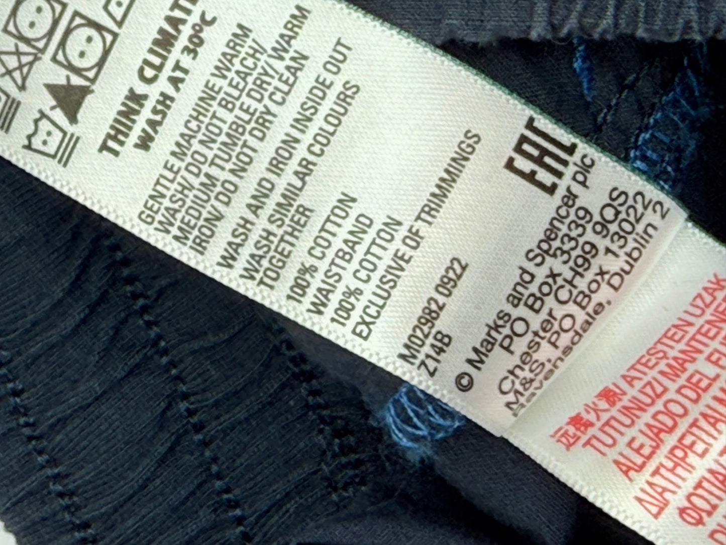 M&S Navy Shorts 2-3Y