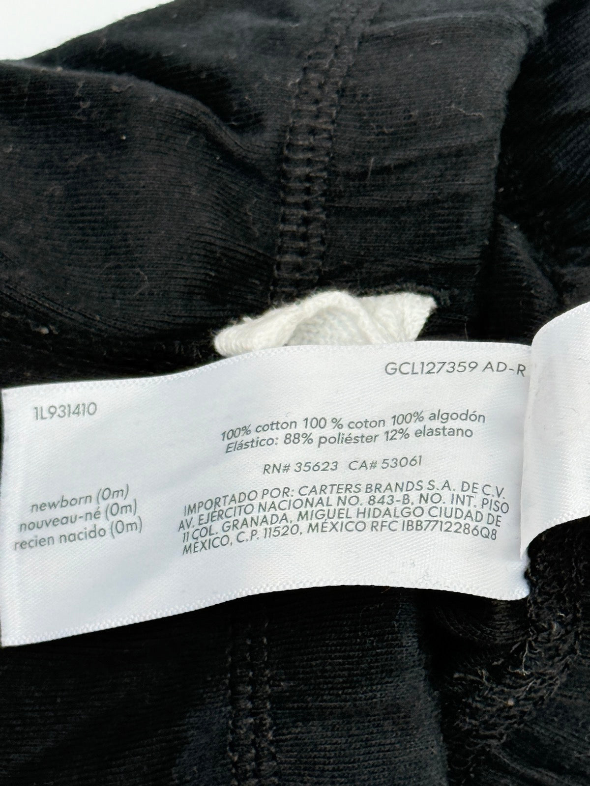 Carter's Black Knit Pants Newborn