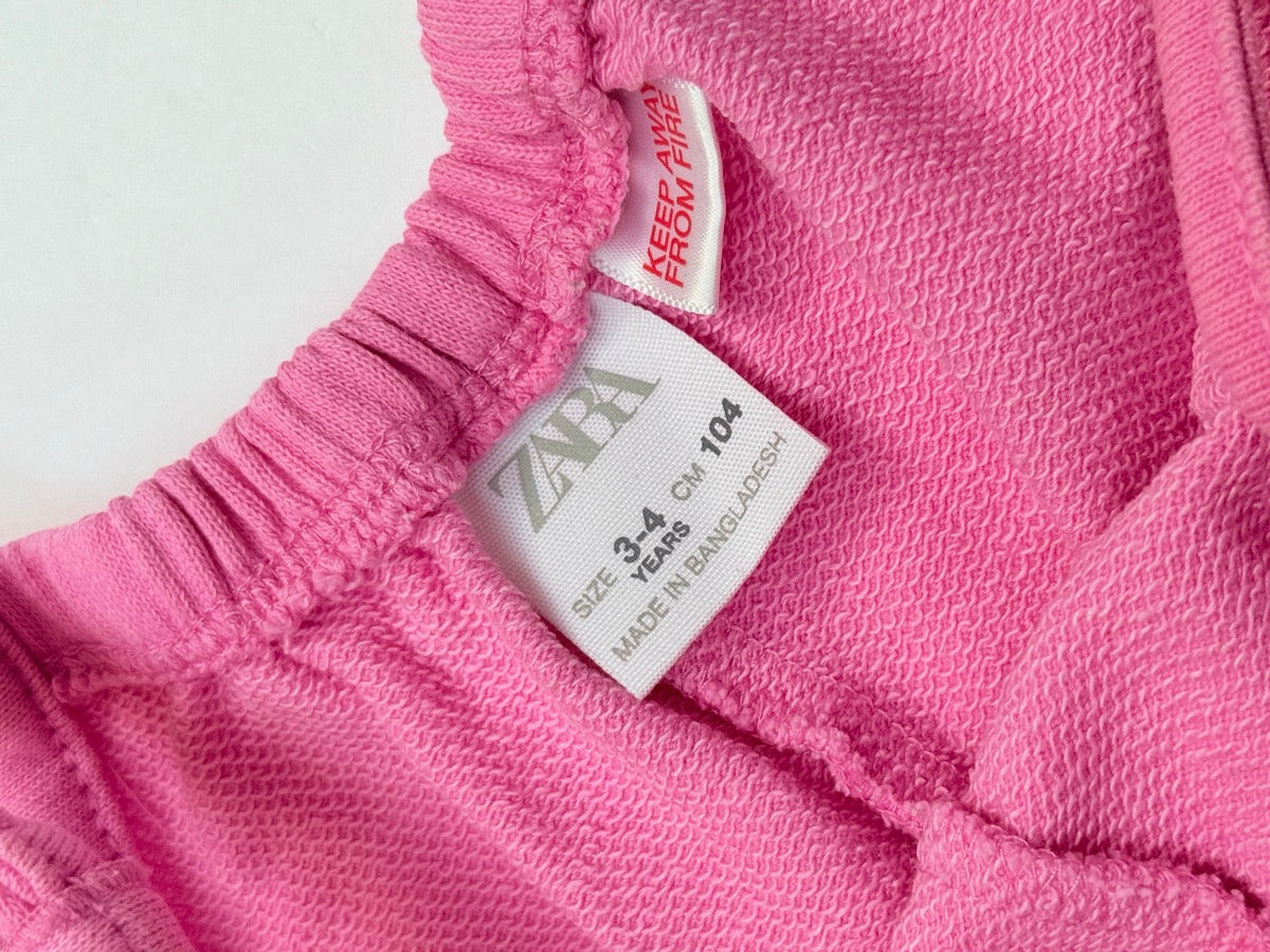 Zara Pink Ruffle Romper Size 3-4Y