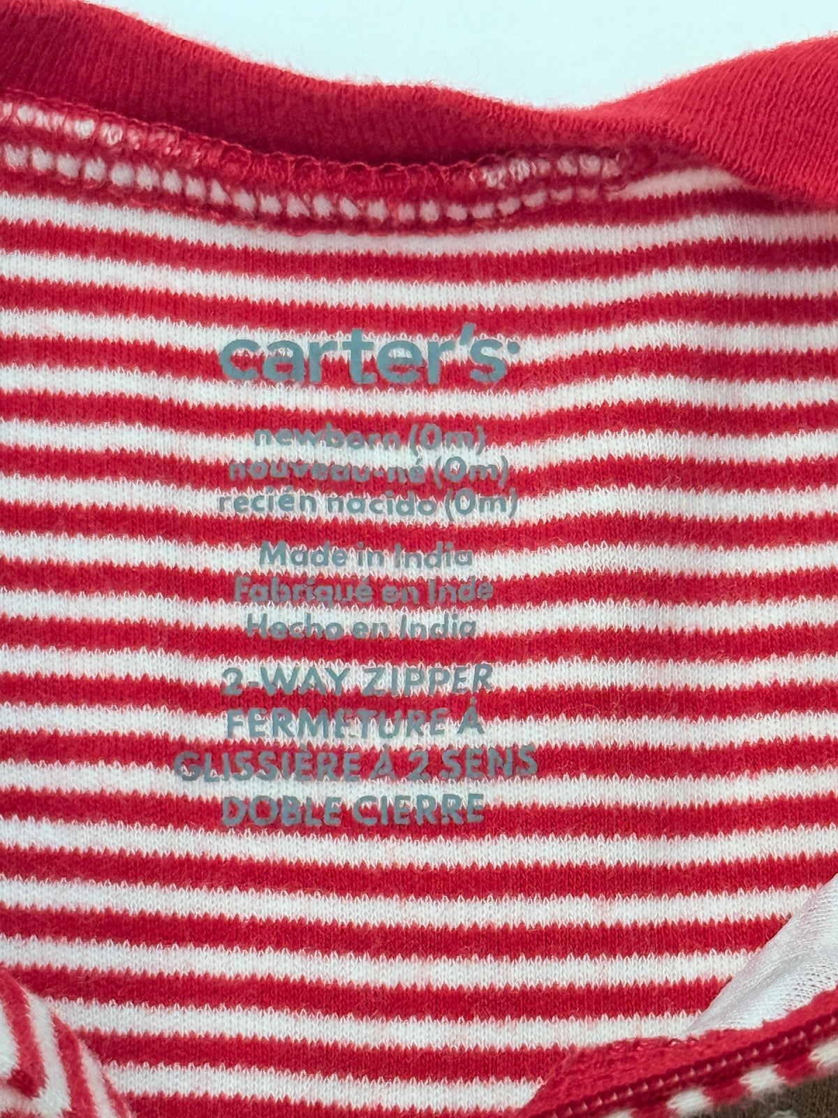 Carter's Reindeer Striped Sleeper Newborn