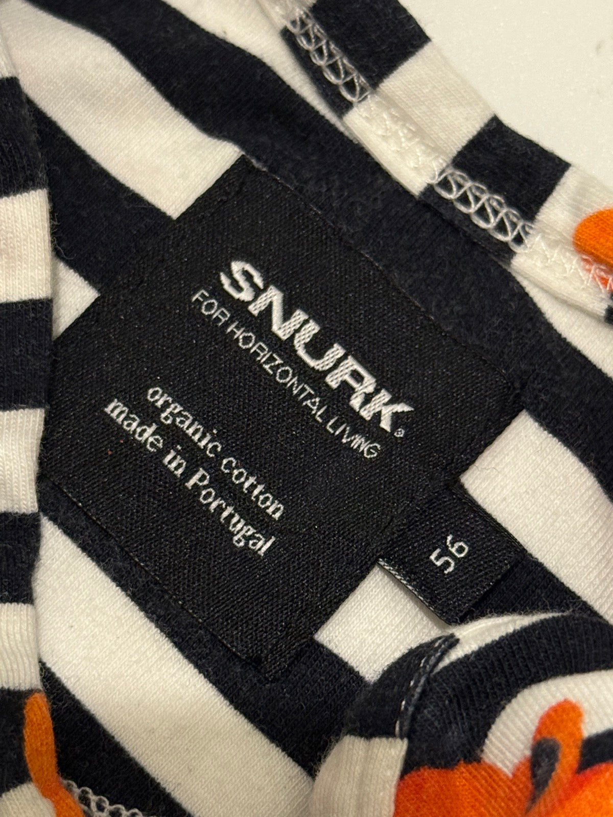 SNURK Crab Stripe Romper Size 0-3m