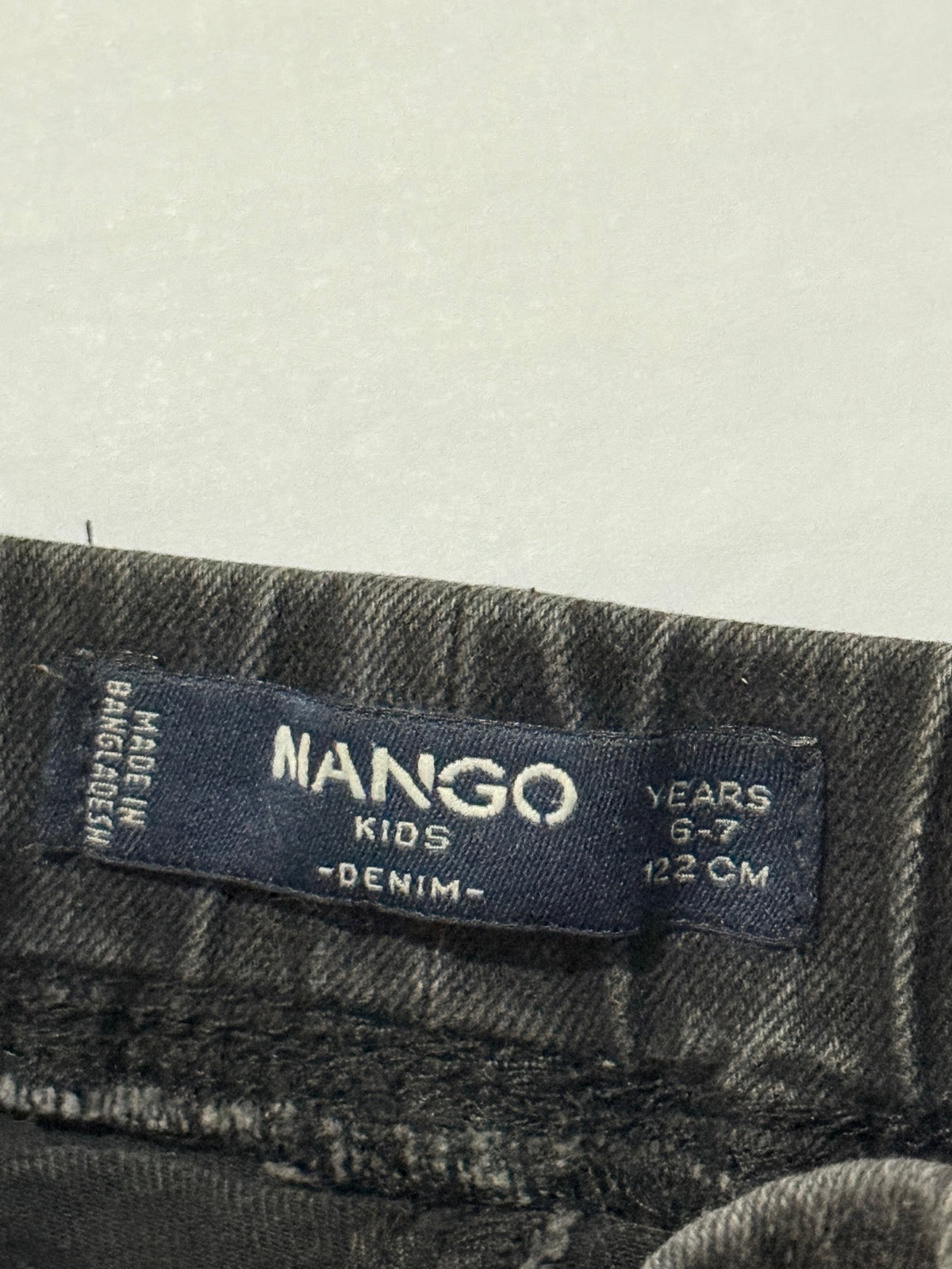 Mango Kids Gray Glitter Star Jeans 6-7Y