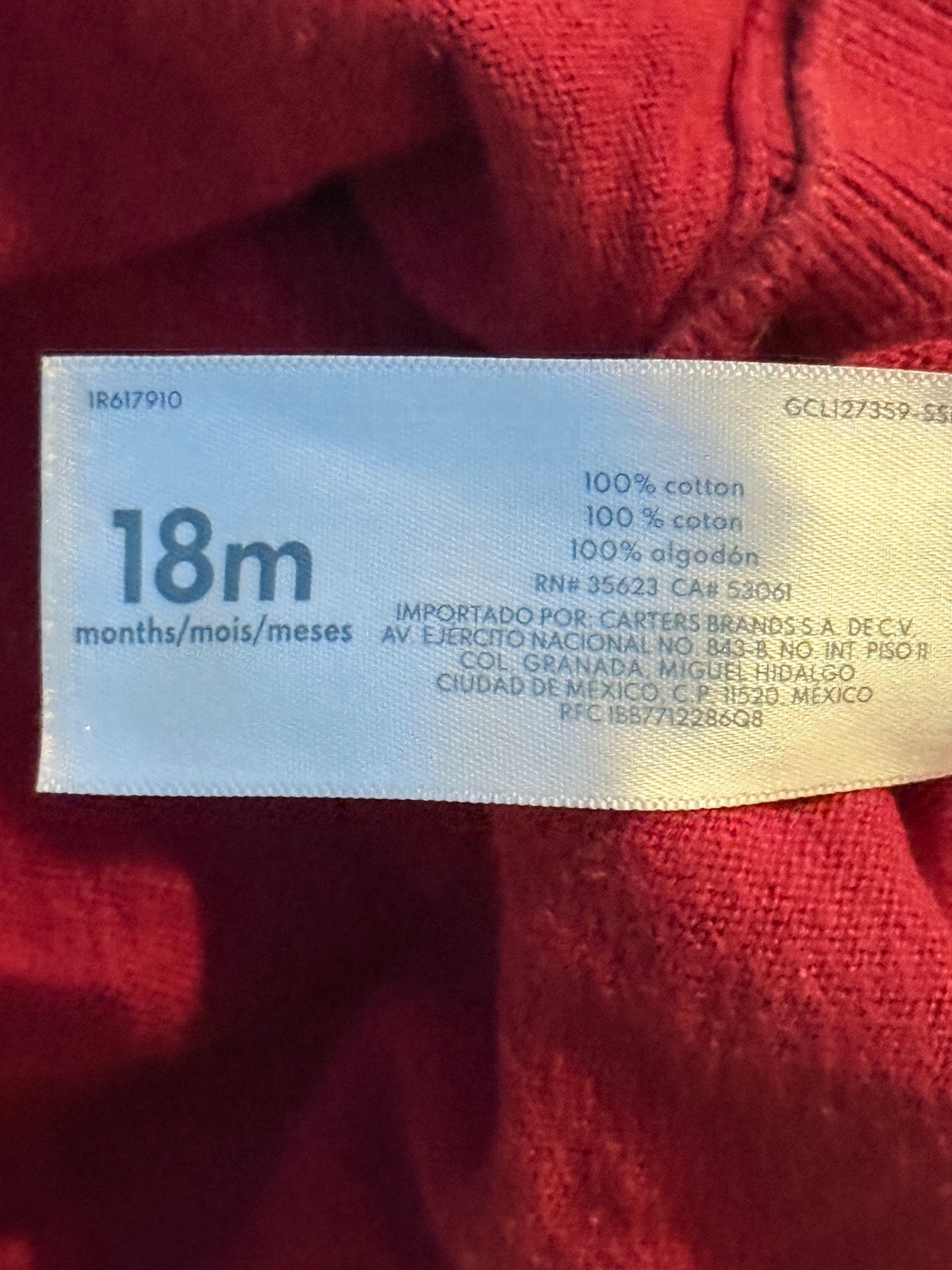 Carter's Red Cardigan Sweater 18M