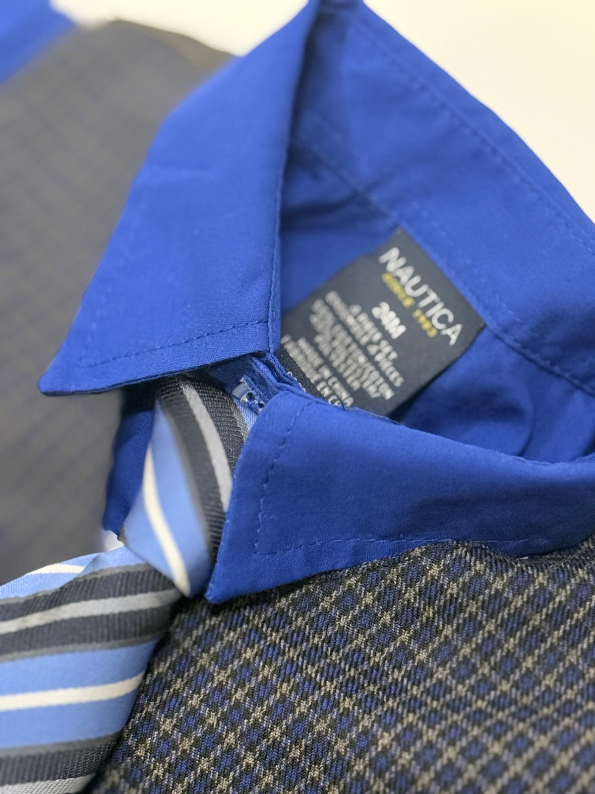Ensemble chemise, gilet et cravate Nautica Bleu 24 mois