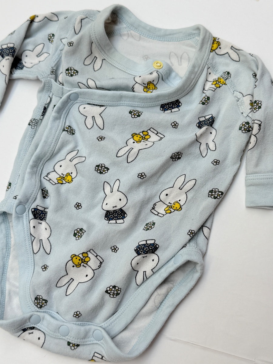Miffy Print Light Blue Long Sleeve Bodysuit 3-6m