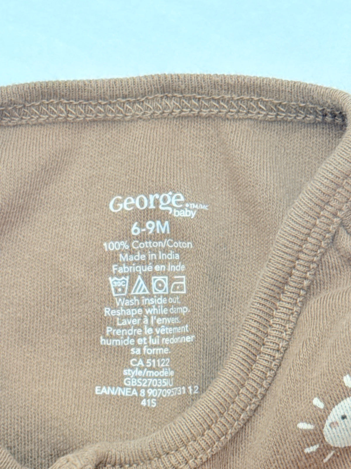 George Baby Sun Print Snap Top 6-9M