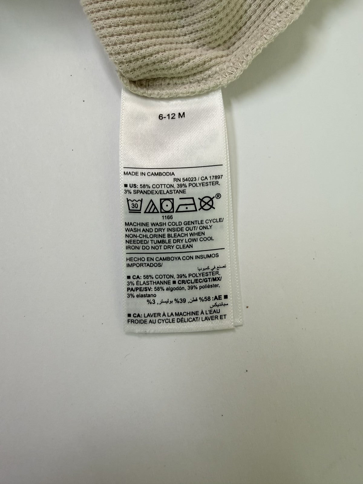 Old Navy Waffle Henley Bodysuit 6-12M