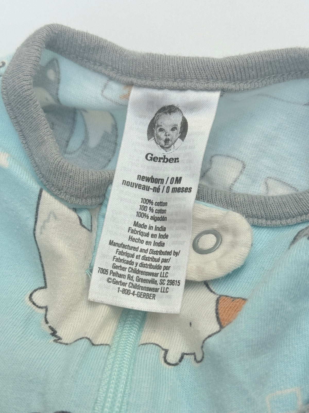 Gerber Arctic Animal Print Sleeper Newborn