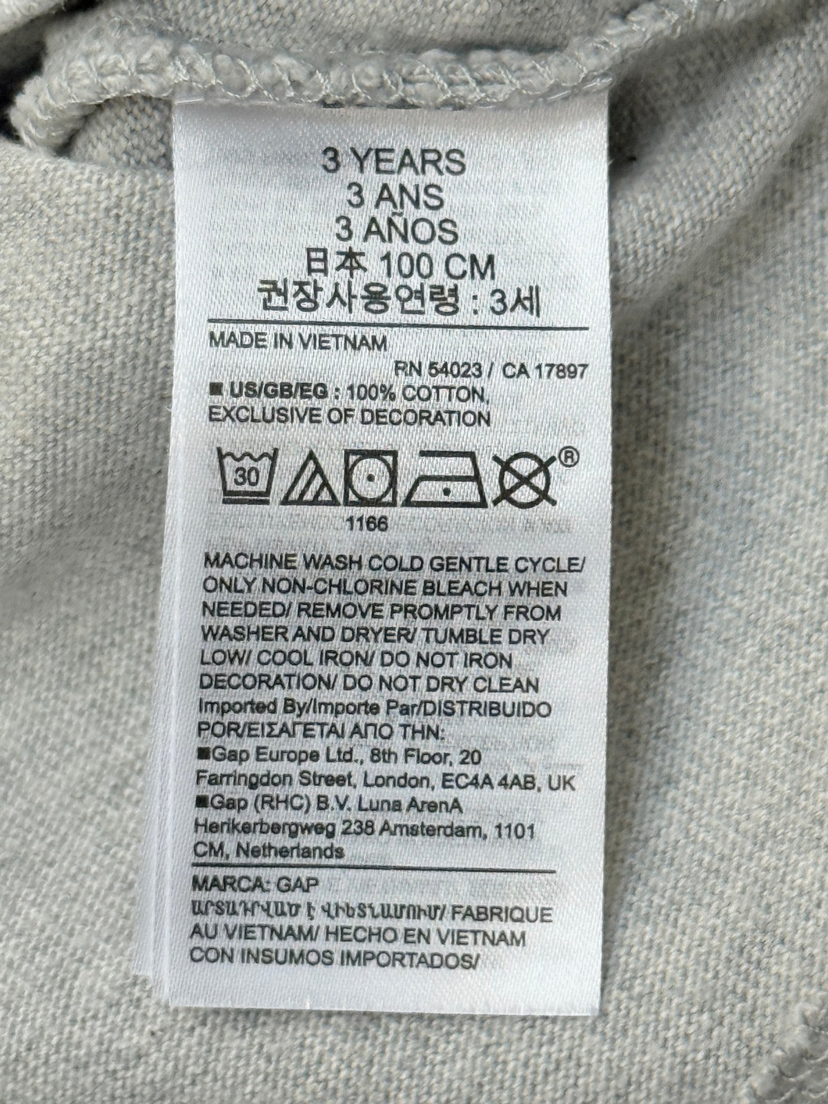 Baby Gap Grey Rugby Polo Shirt 3T