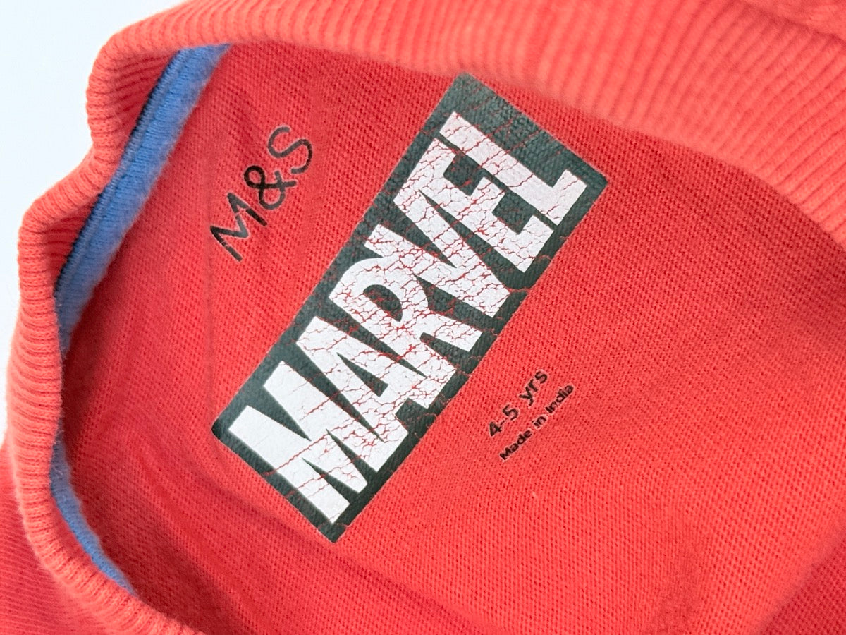 M&S Marvel Puffy Spider-Man Hero Power T-Shirt 4-5Y