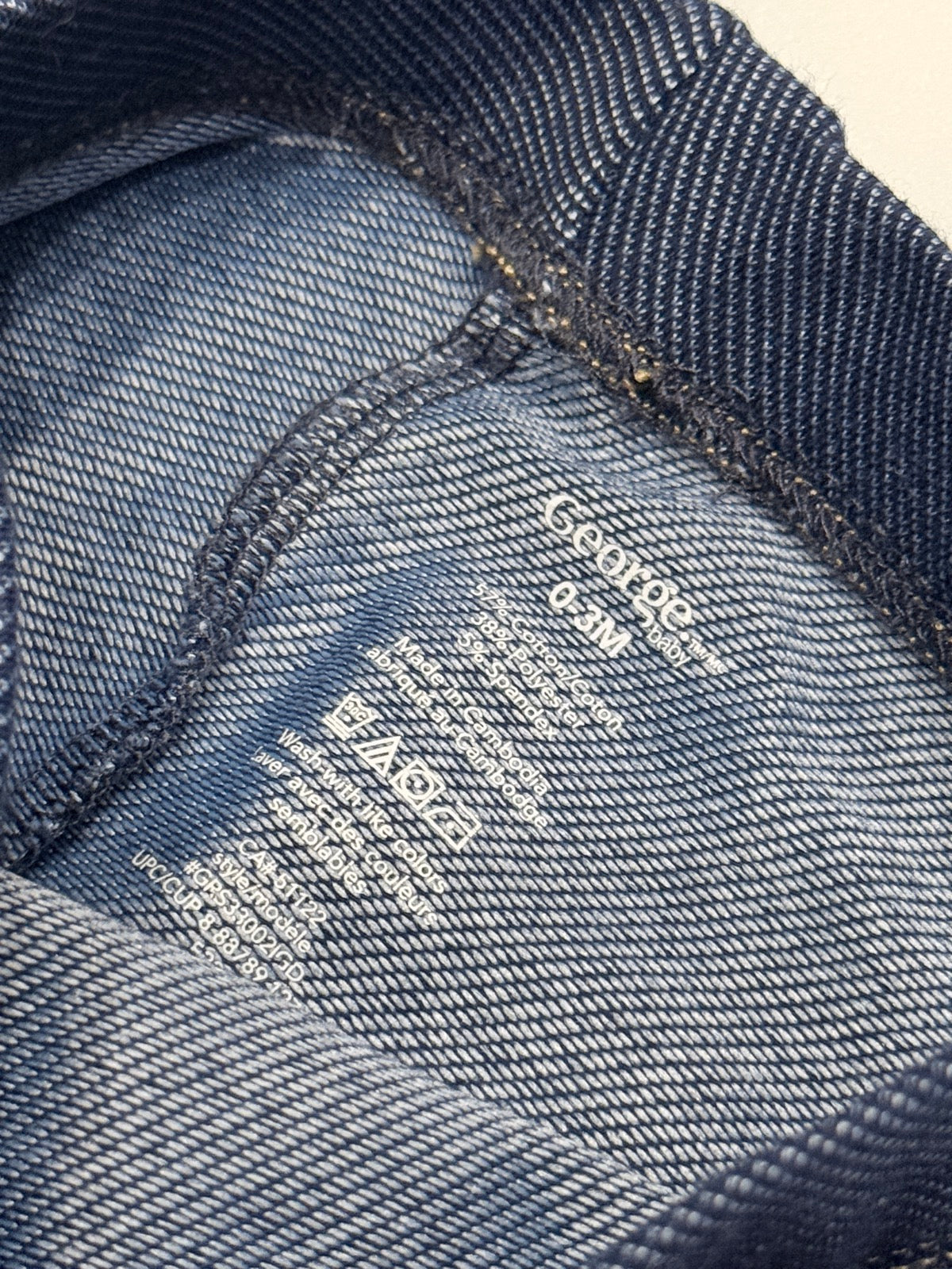 Jegging George Baby Denim Blue 0-3M
