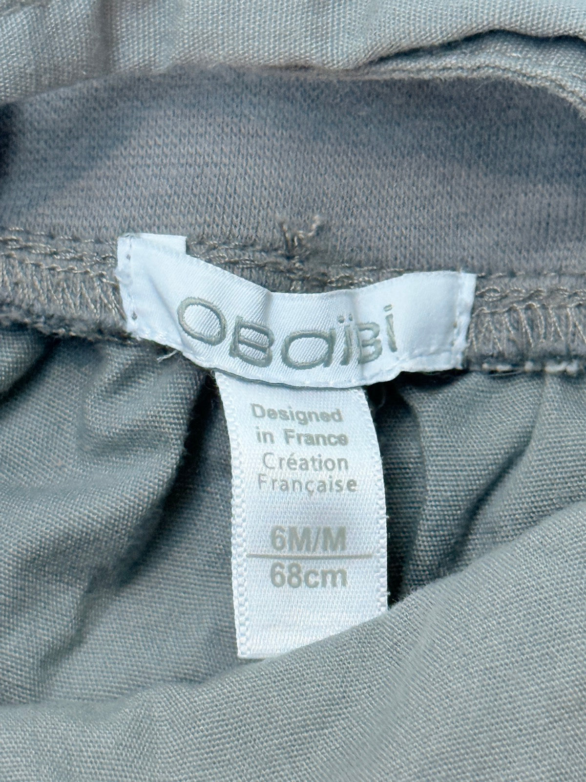 Obaïbi Grey Dino Shortalls 6M