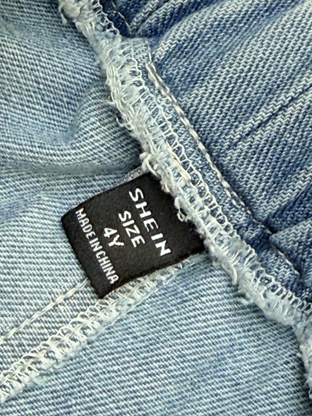 SHEIN Light Wash Wide Leg Jeans 4Y