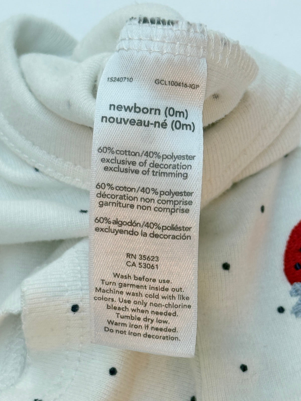 Carter's Child of Mine Strawberry Bodysuit Newborn