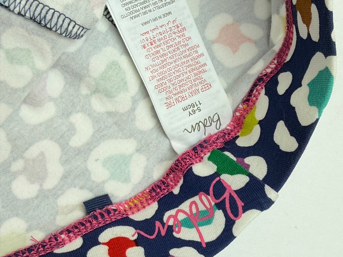 Boden Colorful Leopard Print Leggings 5-6Y
