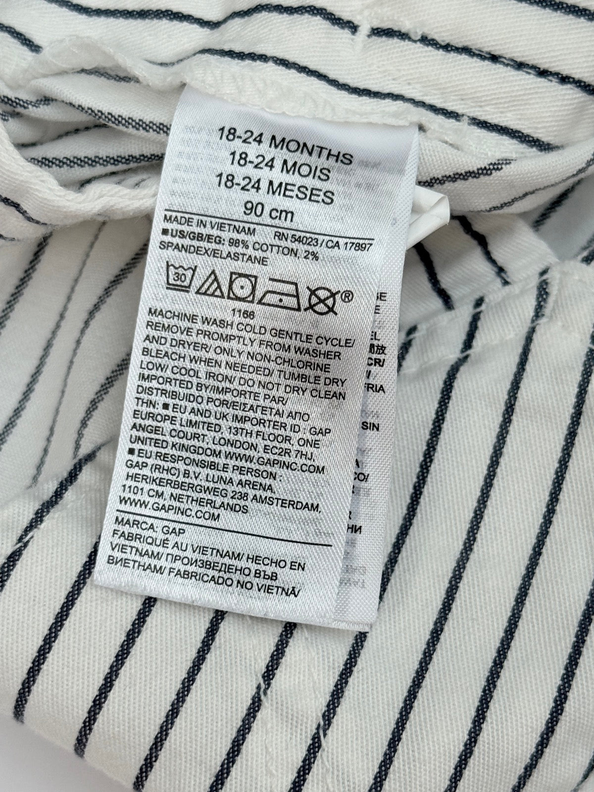 Baby Gap Striped Overalls 18-24M