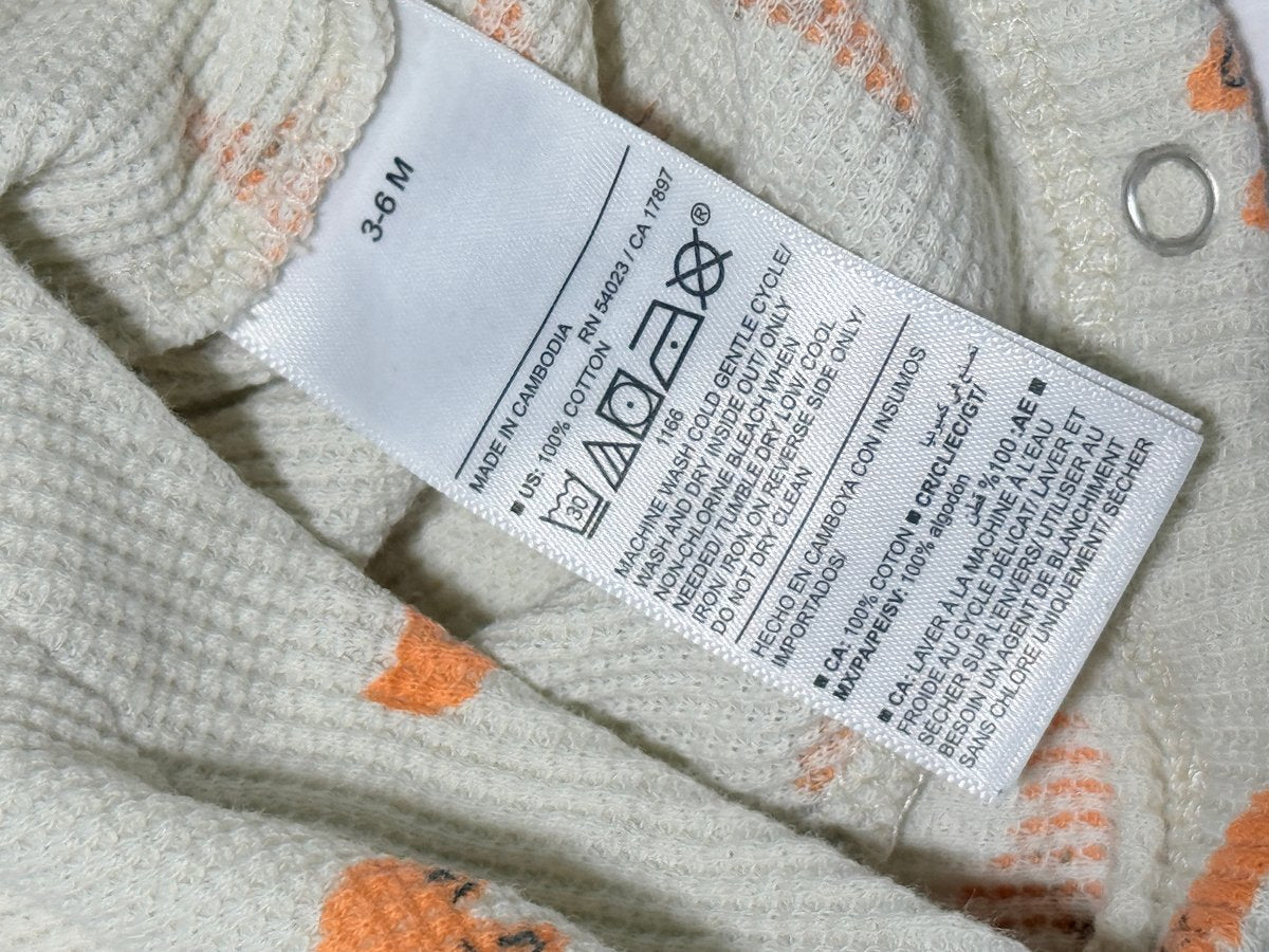 Old Navy Fox Print Waffle Romper 3-6M