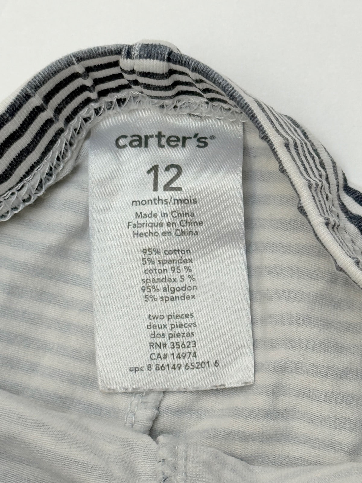 Carter's Striped Leggings Size 12M