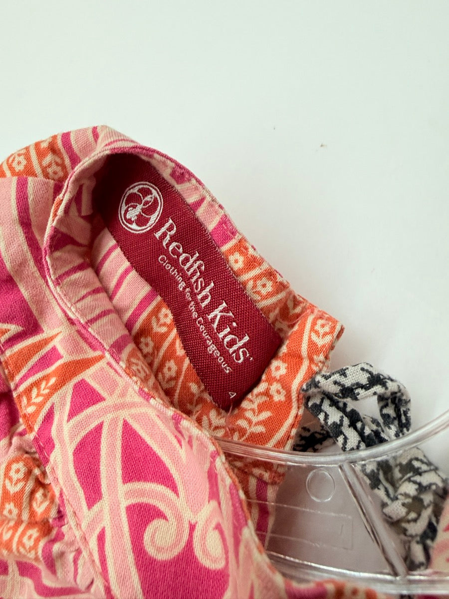 Redfish Kids Pink Paisley Dress Size 4