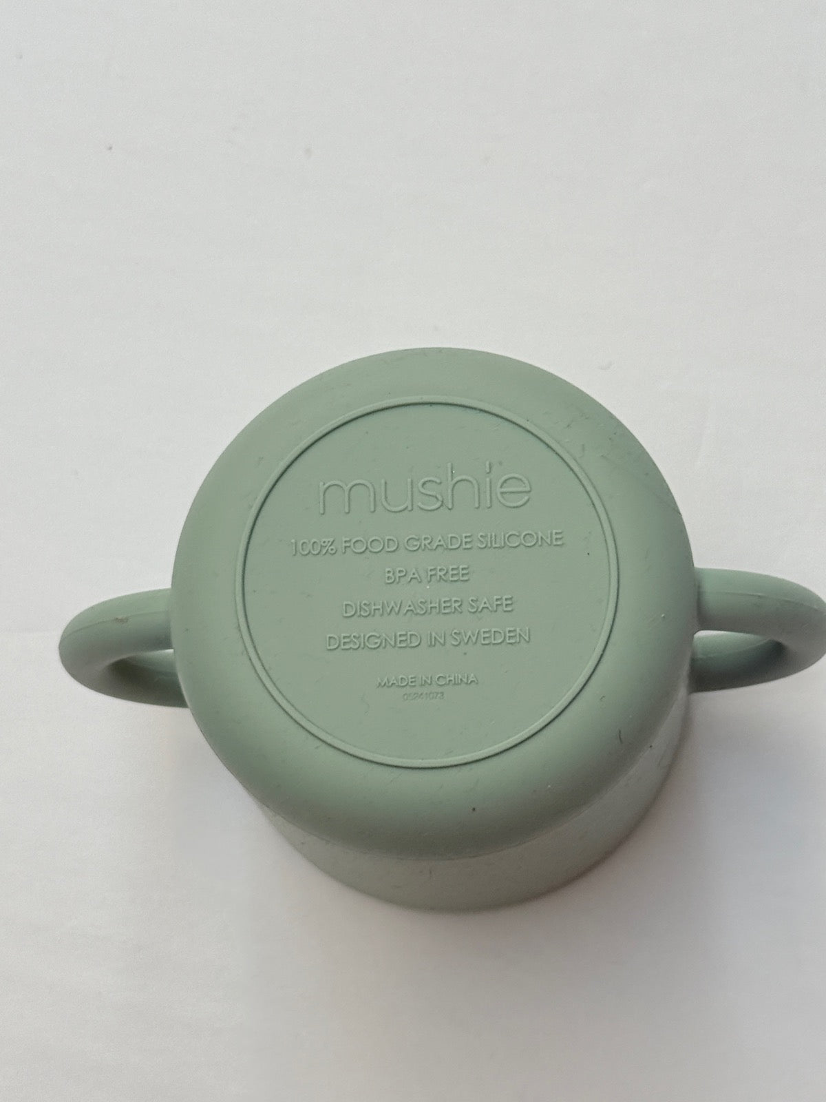 Mushie Silicone Snack Catcher Cup Sage