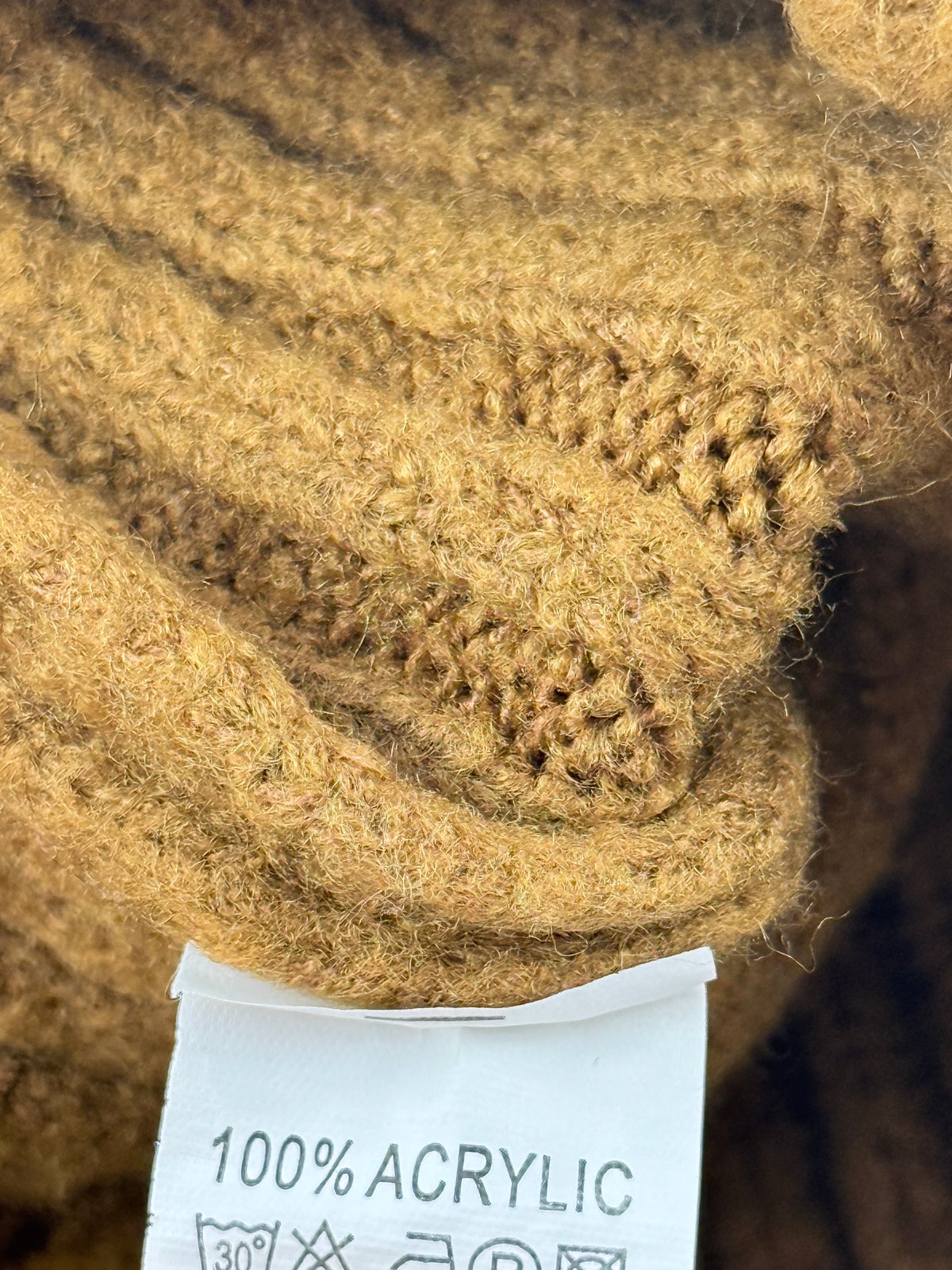 Brown Ribbed Knit Beanie Hat 2-4Y