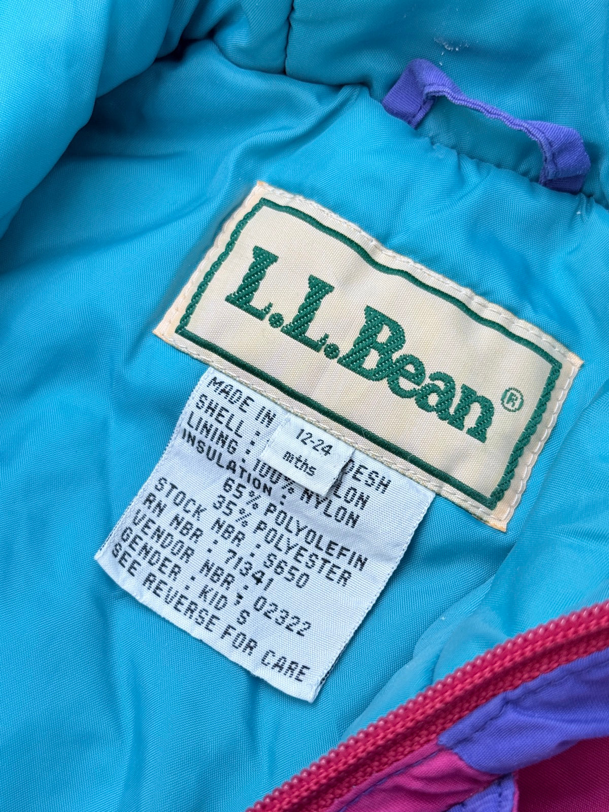 L.L. Bean Snow Suit Colorblock 12-24m