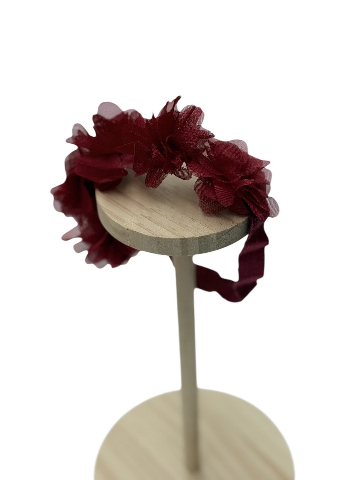Burgundy Flower Crown Headband