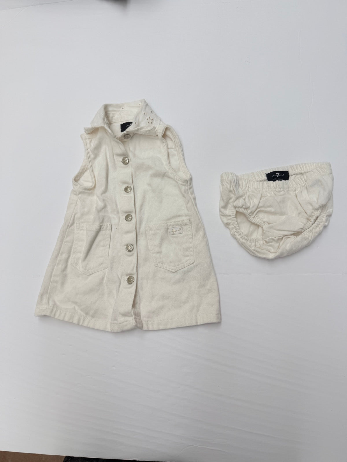 7 For All Mankind Denim Hooded Dress 12M
