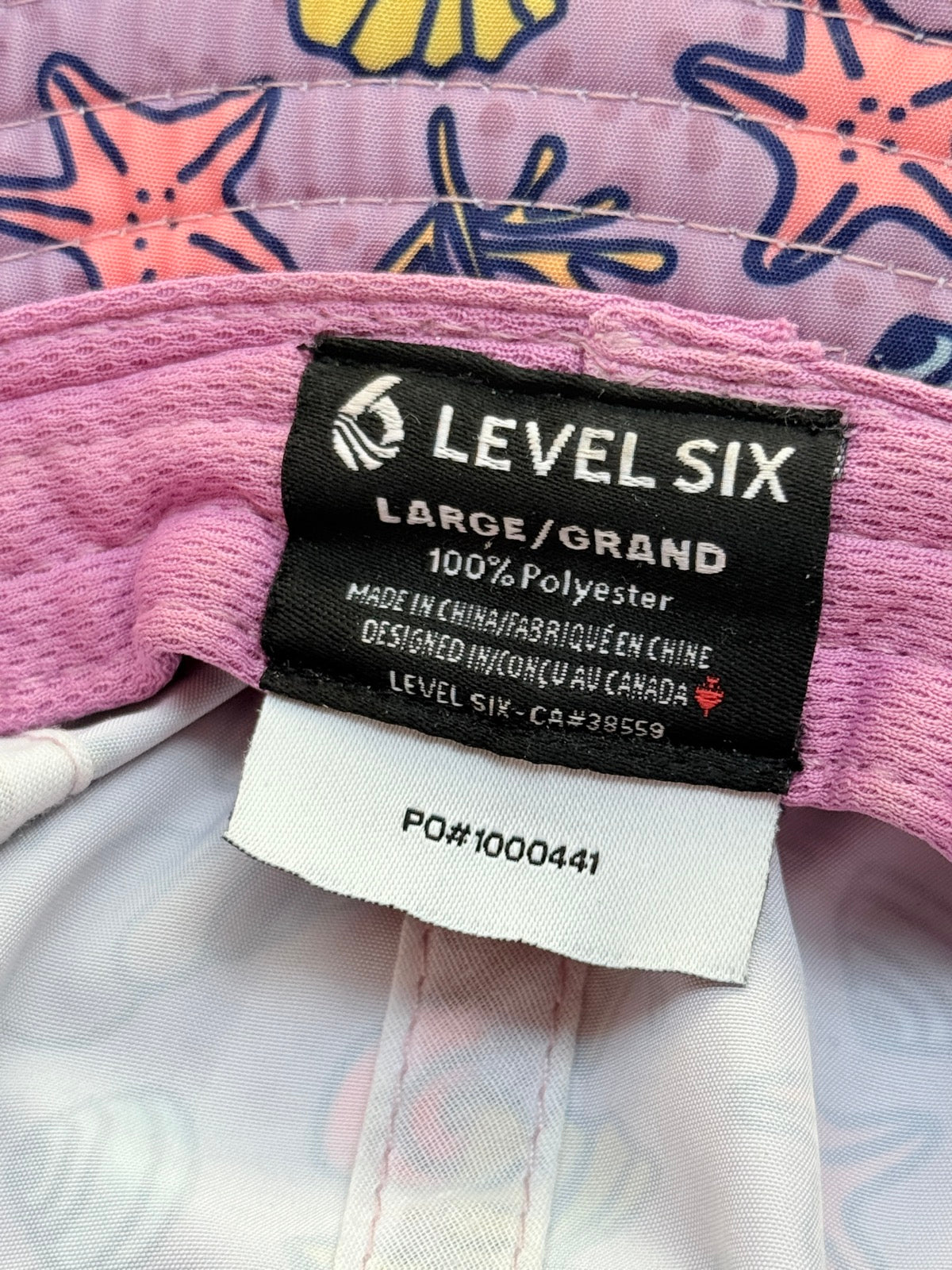 Level Six Seashell Print Sun Hat Large